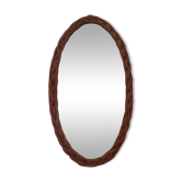 Miroir ovale en osier 38 cm