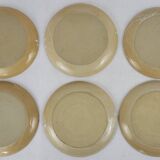 6 assiettes à dessert en grès Puisaye