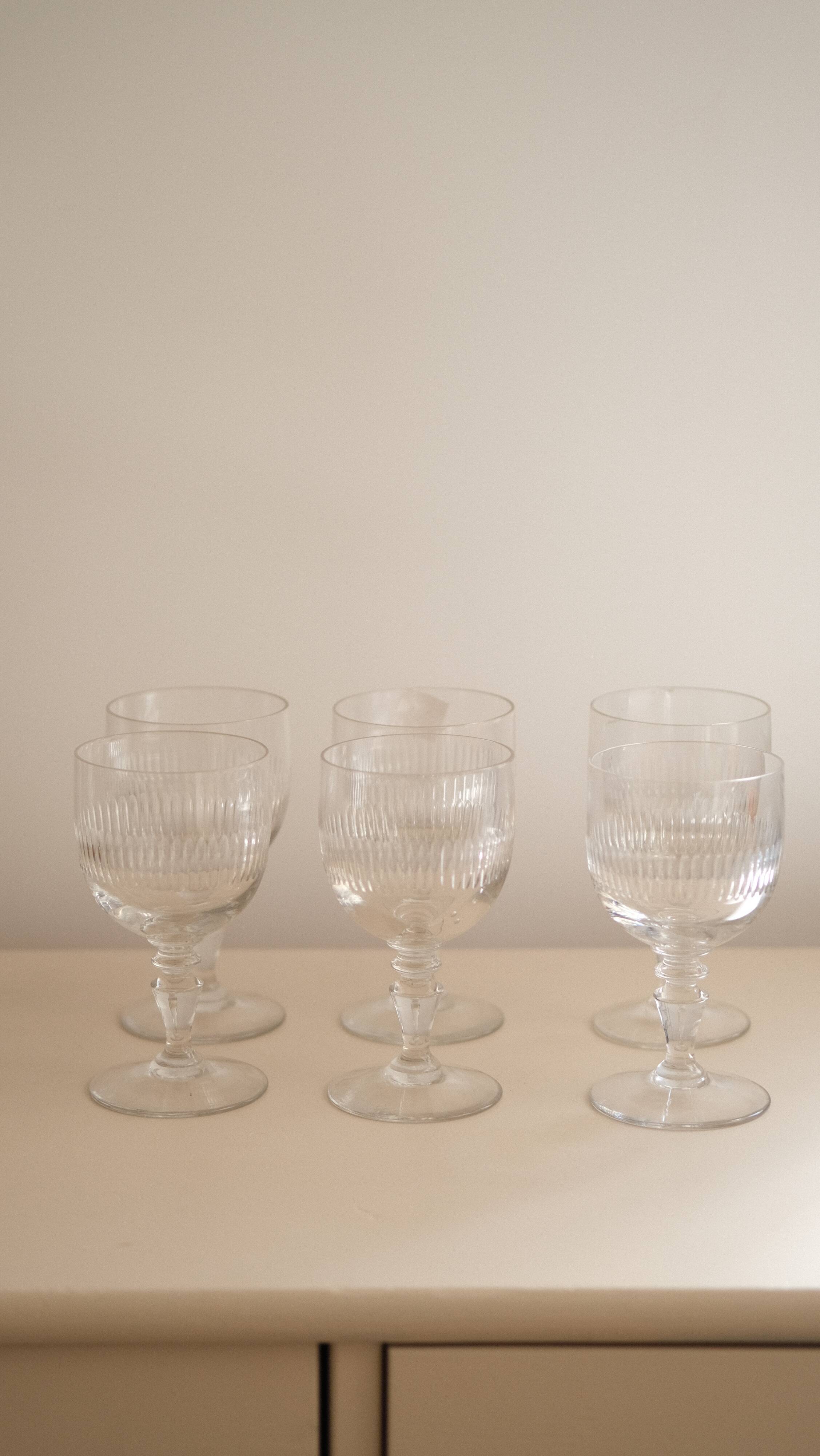Série de 6 verres à pieds