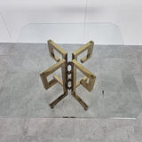 Geometrical brass dining table, 1970s