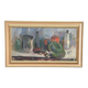 Original polonais/suédois du milieu du siècle huile sur toile – « Chapeau et bouteilles » par Jerzy Luczak – Vintage et encadré – 59 × 99 cm (23,2" × 39")