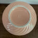 Powder pink art deco ball vase