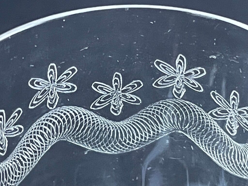 14 Meisenthal blown and engraved digestive glasses