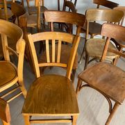 Set of 30 bistro chairs BOIS COURBÉ Vintage 60s mismatched
