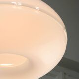 Italian Space Age Big White Doughnut Lamp, 70s