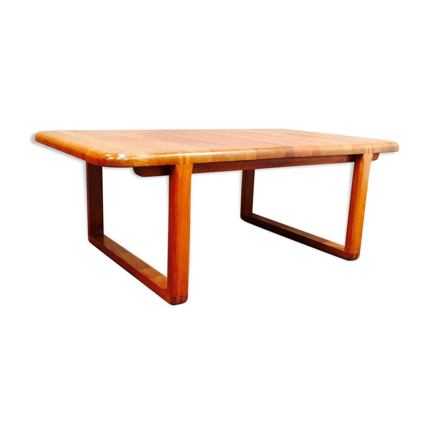 Table basse classique rectangulaire teck scandinave 1960