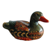 Canard décoratif en céramique peint à la main