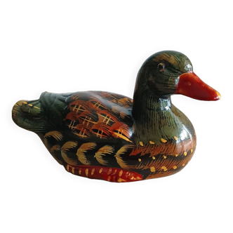 Decorative hand painted ceramic duck