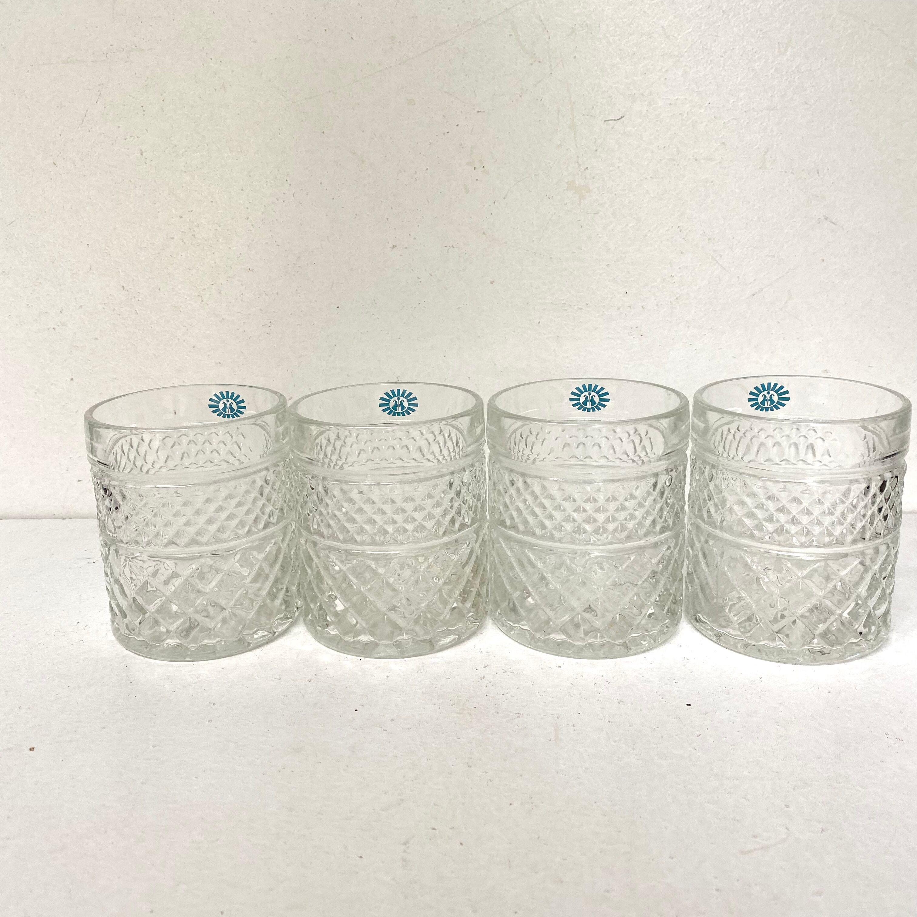 Vintage advertising water glasses
