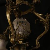 Art nouveau bronze chandelier, 1900s