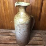 Ancien pichet grès brun beige vintage