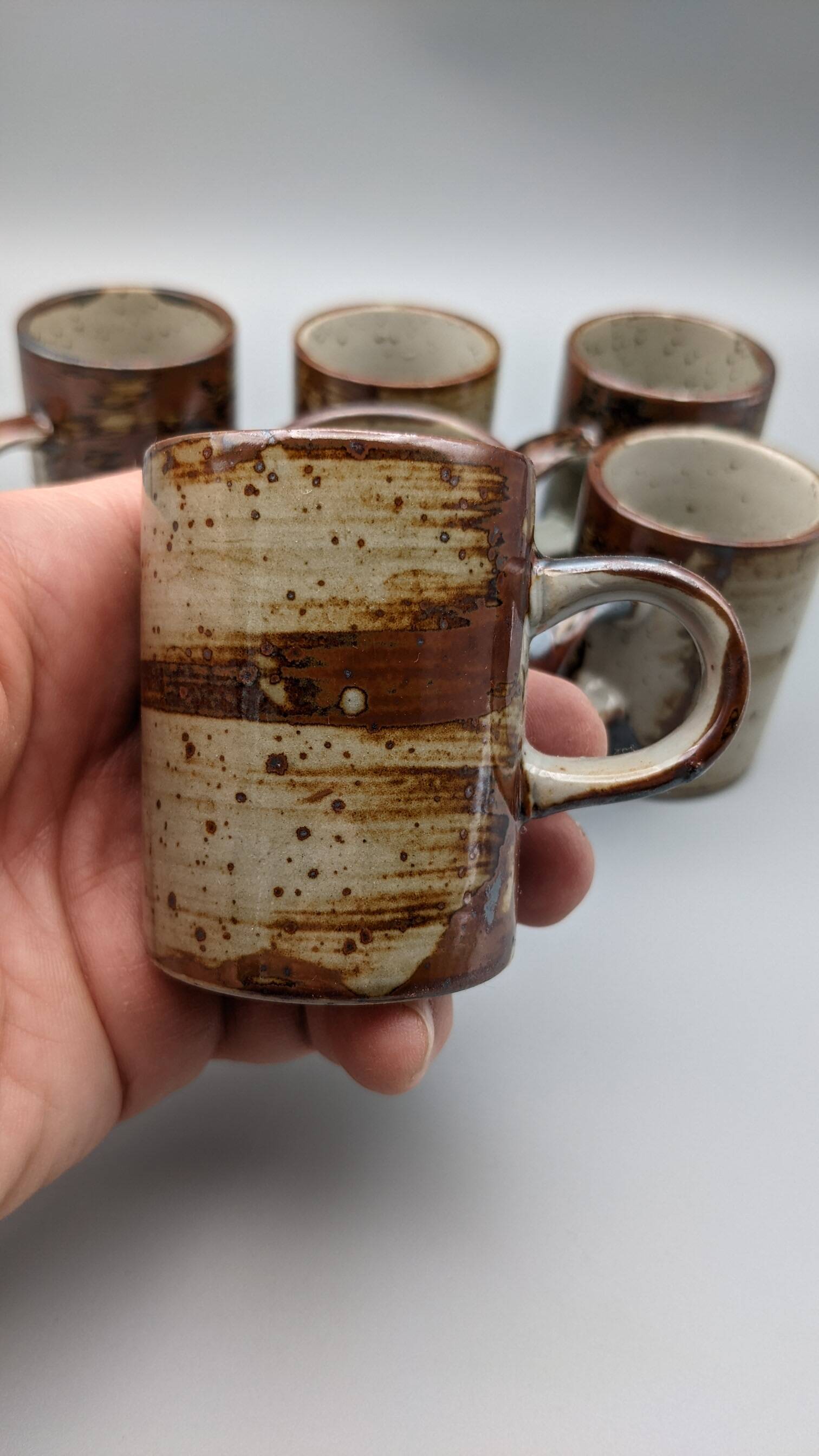 Lot de 6 tasses à café expresso Grès paysan Japon