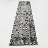 3x9 handmade pom pom vintage runner rug 285x73cm