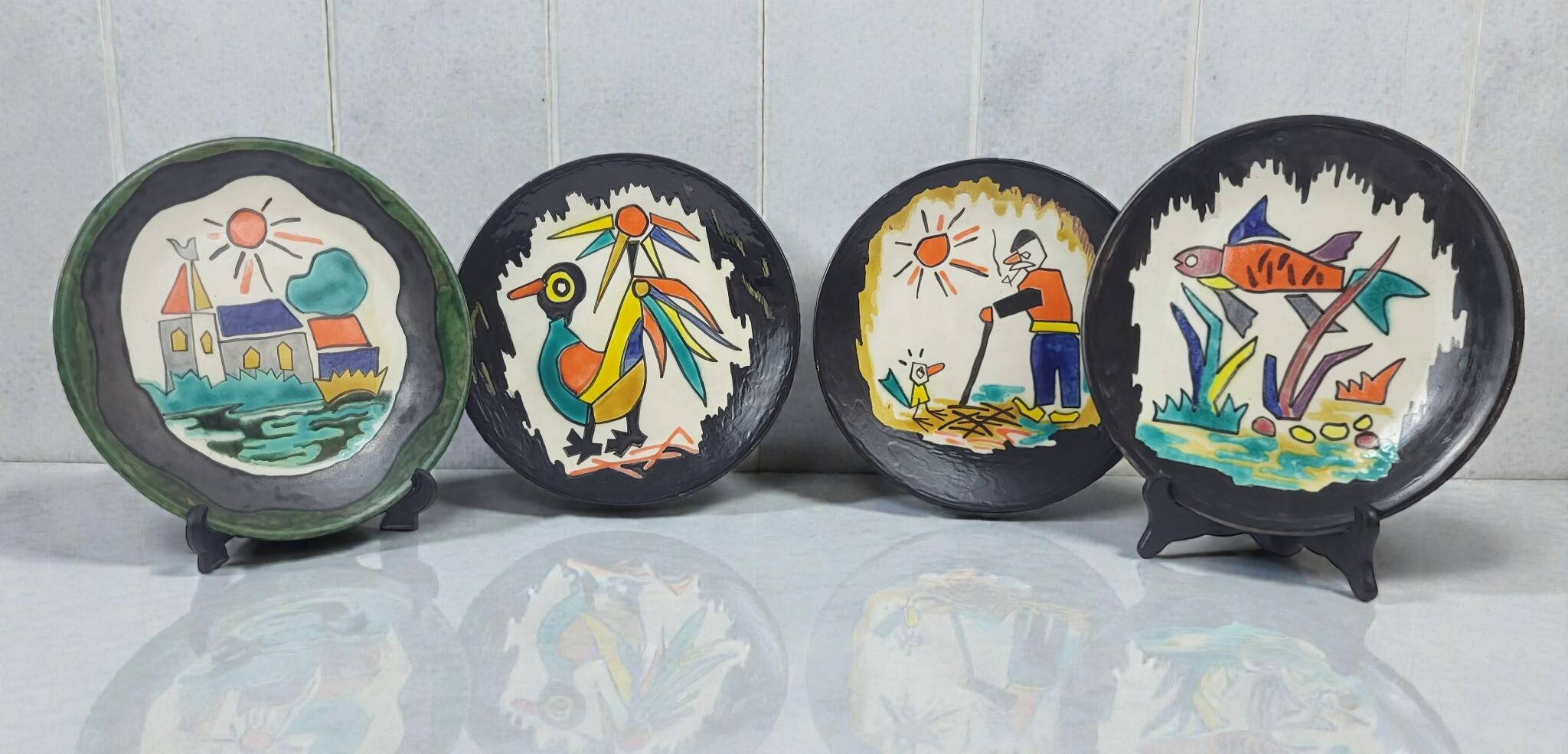 4 Bugette Plates, 1960s