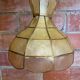 Vintage Art Deco pendant light in mother-of-pearl and brass, 1970s