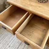 XXL solid oak counter sideboard