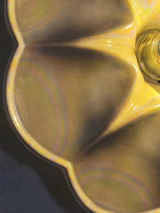 Mid-century iridescent porcelain wall lamp by Goebel for PAN Germany 1970s