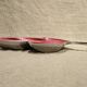 Designer centerpiece in enameled aluminum length 40.7 cm