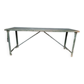 Table millitaire tout metal atelier / metier ep 1950 / industriel