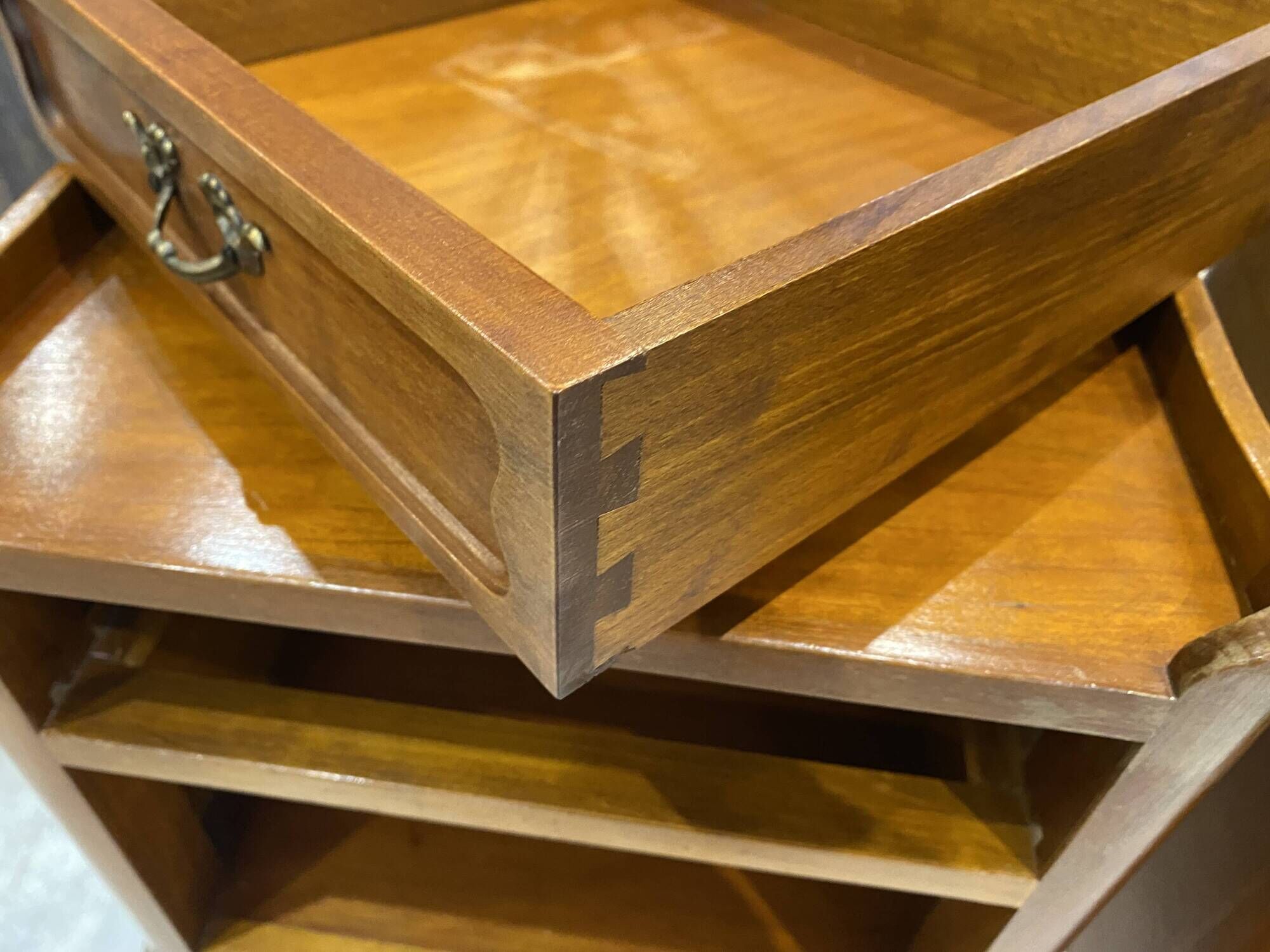 Pair of bedside tables with drawer and niche in Louis XV style.