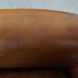 Set of 2 sheepskin leather armchairs