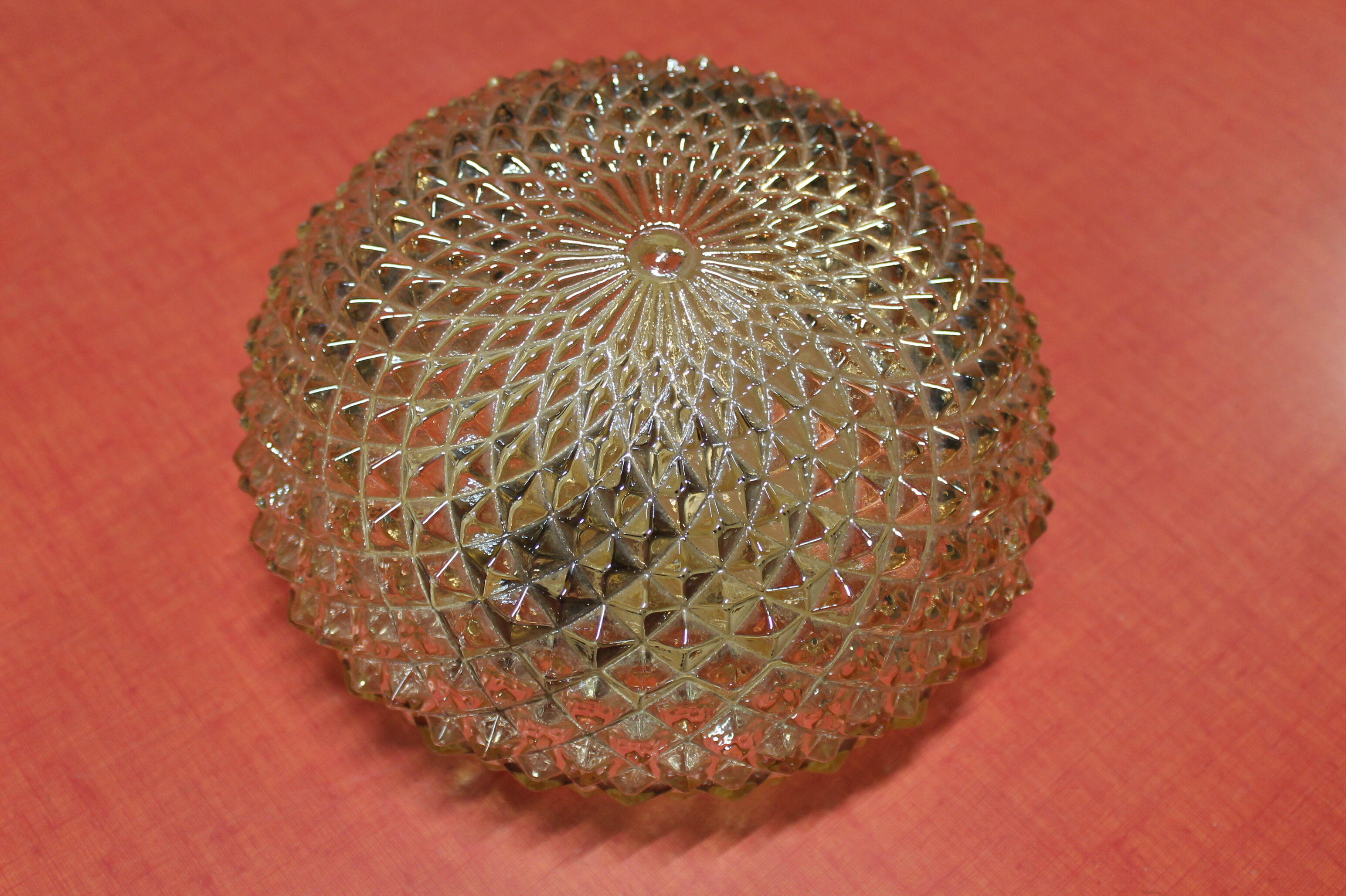 Tinted glass ceiling lamp