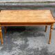 Vintage rectangular solid wood coffee table