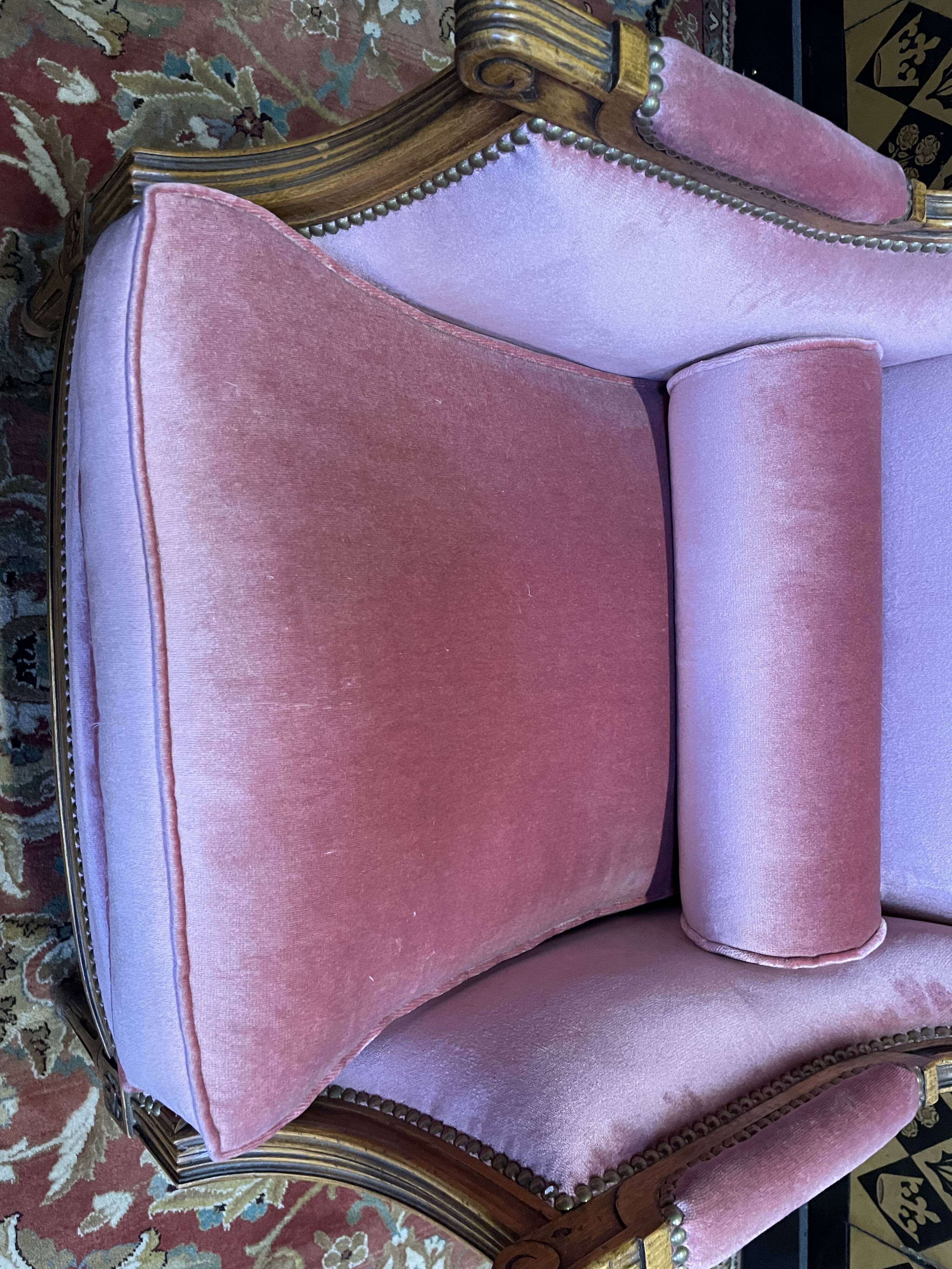 Louis XVI style wing chair