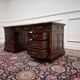 Classic English desk with green leather inlay.