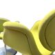 Pair of Little Tulip armchairs by Pierre Paulin for Artifort in green fabric.