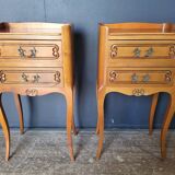 Set of two solid wood style bedside tables in very good condition
