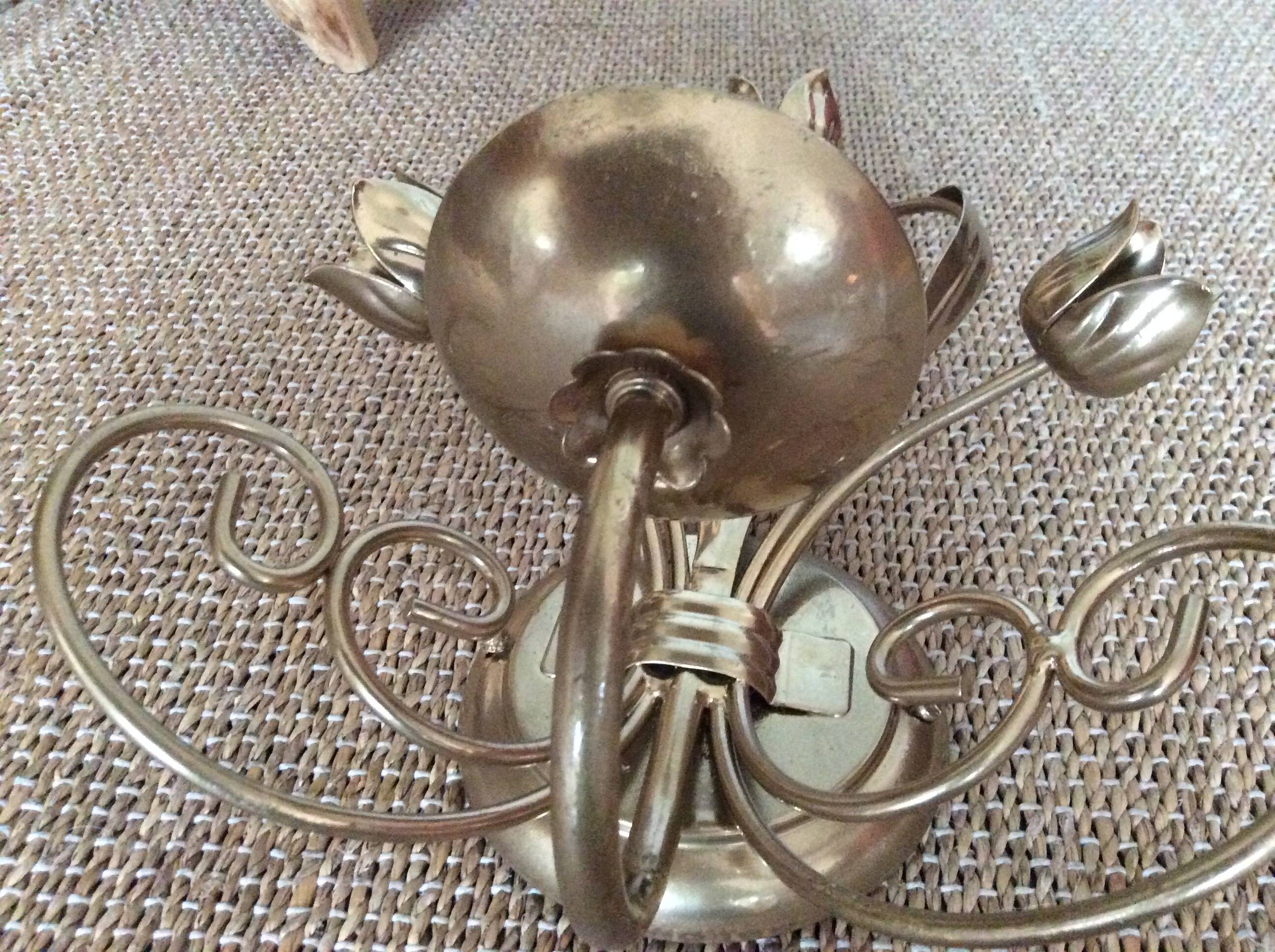 Gold metal wall light