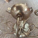 Gold metal wall light