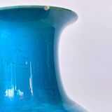 Large turquoise porcelain vase