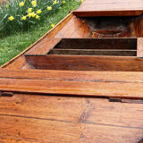 Ancient Picardy boat in solid wood