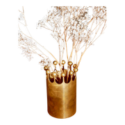 Pierre Forssell crown brass vase for Skultuna circa 1970