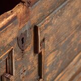 Antique chest with pearl grey patina (c.1900) #28