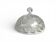Tableware, engraved glass cheese dome from the 20th century.