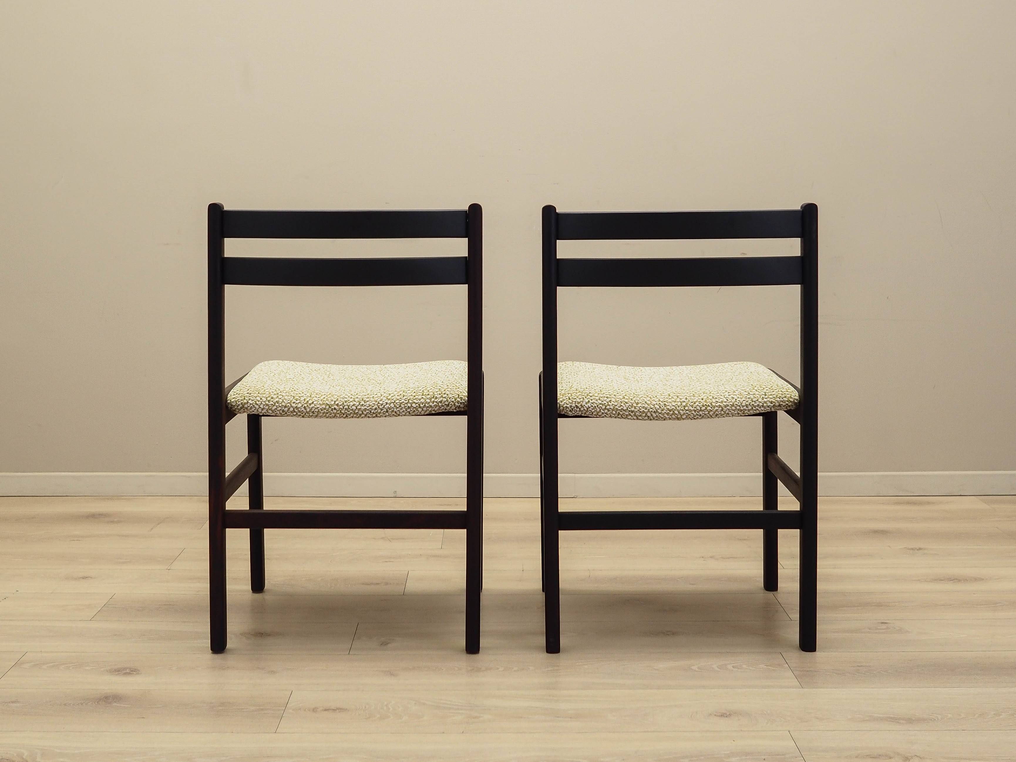 Set of two rosewood chairs, Danish design, 1970s, production: Denmark