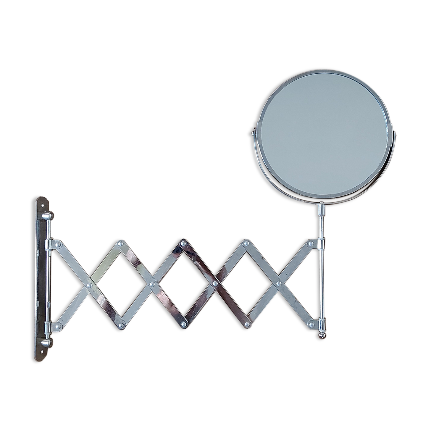 Vintage accordion mirror