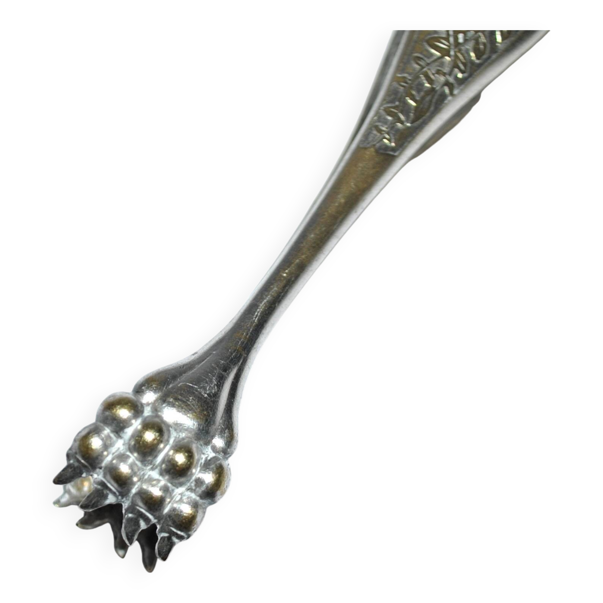 Pince à sucre en métal argenté vintage