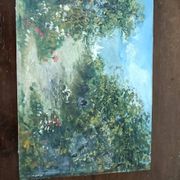 Late 19th century painting on panel of rural landscape
