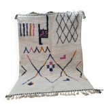 Colorful Moroccan Beni Ouarain Rug with Abstract Berber Patterns – Hand Woven Wool Rug