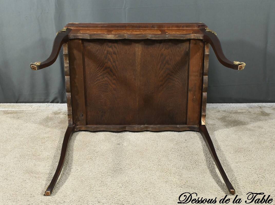 Mahogany Games Table, Louis XV/Louis XVI Transition Style – Late 19th Century