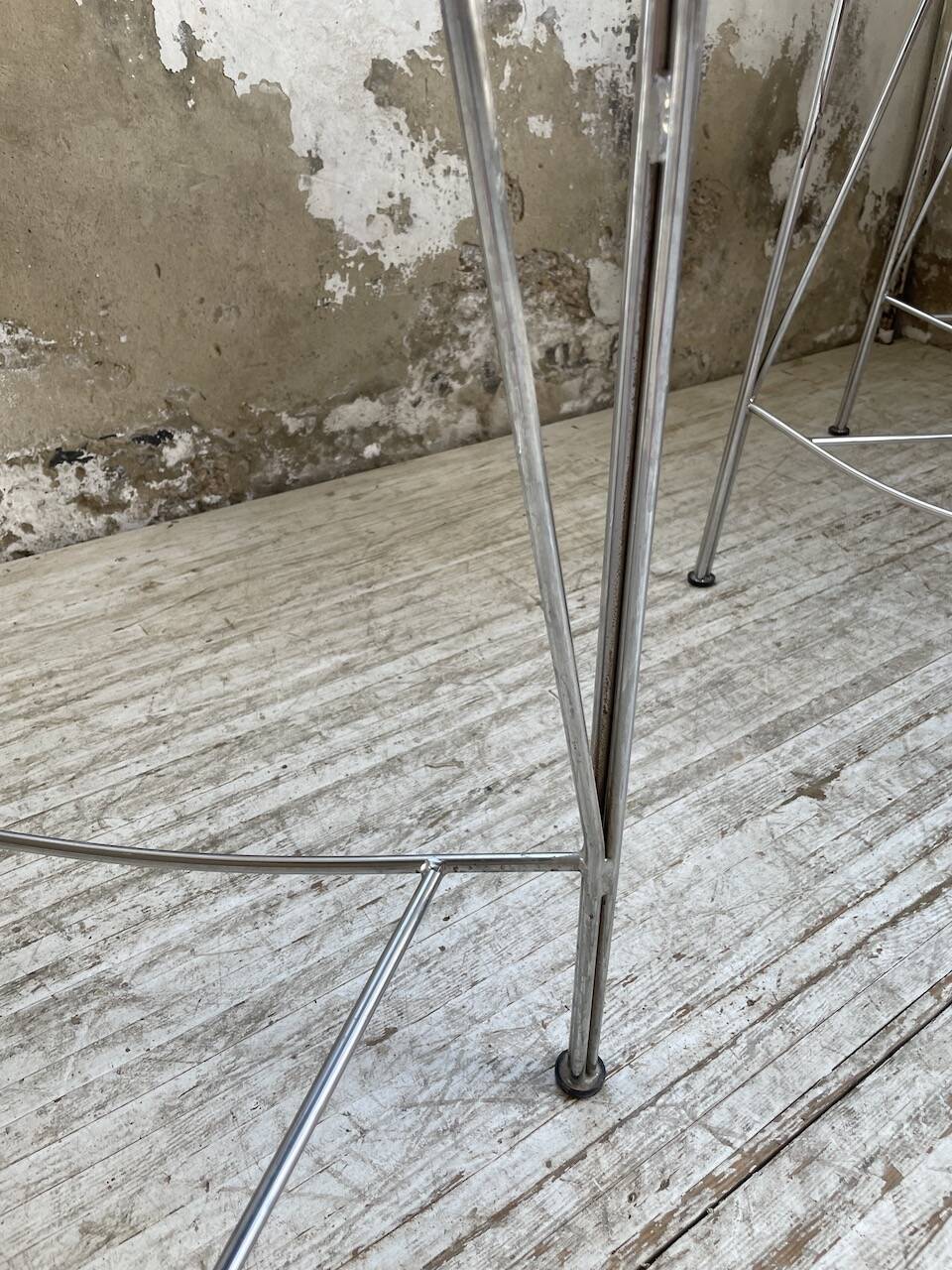 Set of 5 high stools "silver moon" Pascal Mourgue