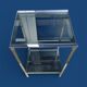 Chrome and smoked glass side table from the 1970s.