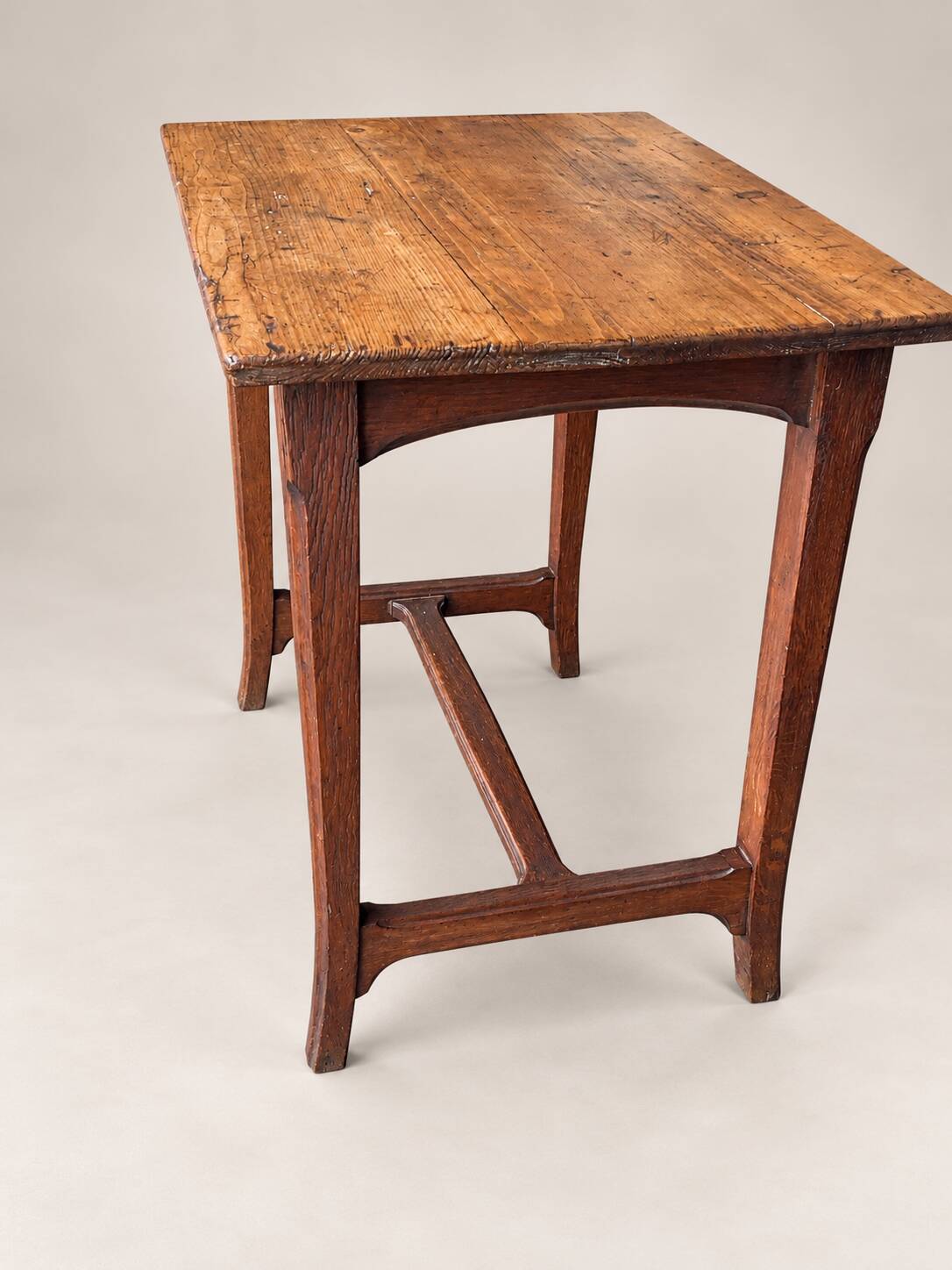 Small antique solid wood table – early 20th century