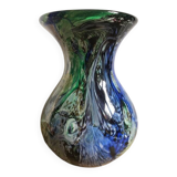 Signed blown glass vase
