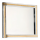 Miroir encadré en laiton et chrome