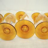 Set of 10 cup and carafe glasses